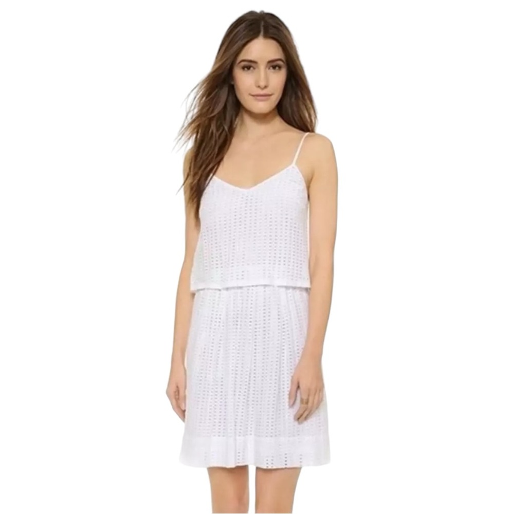 Madewell Skylight Overlay White Eyelet Dress Sz 4